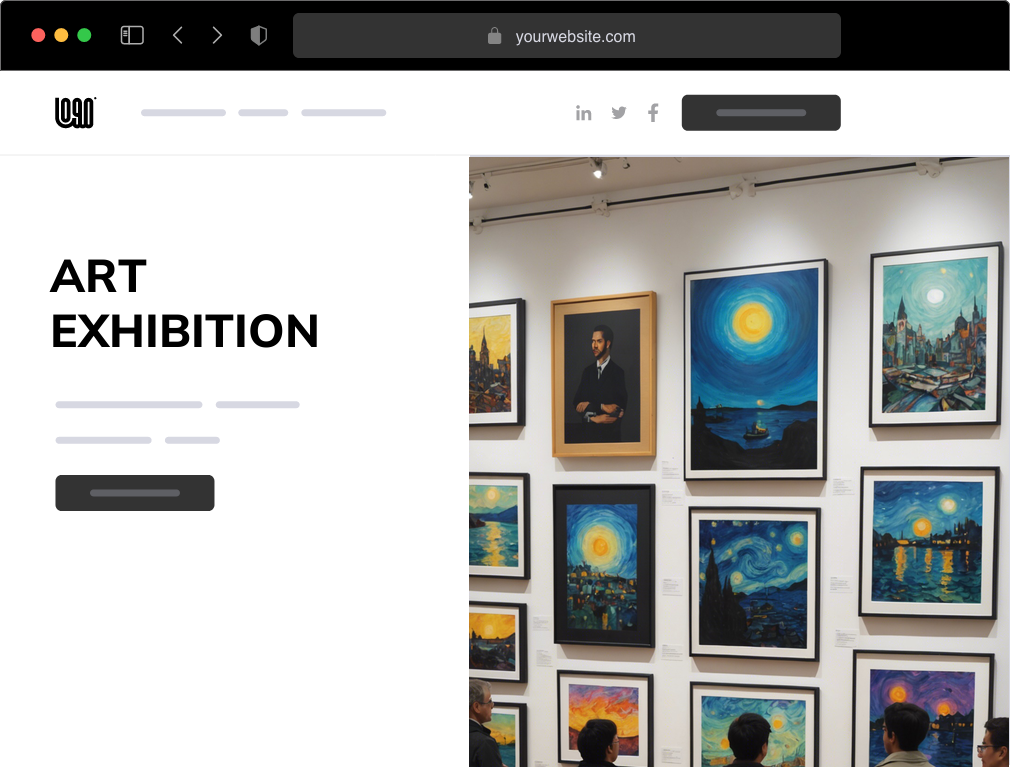 art exhibition website